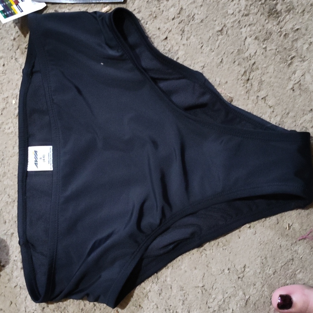 Size S AVIVA high waist black bathing suit bottoms